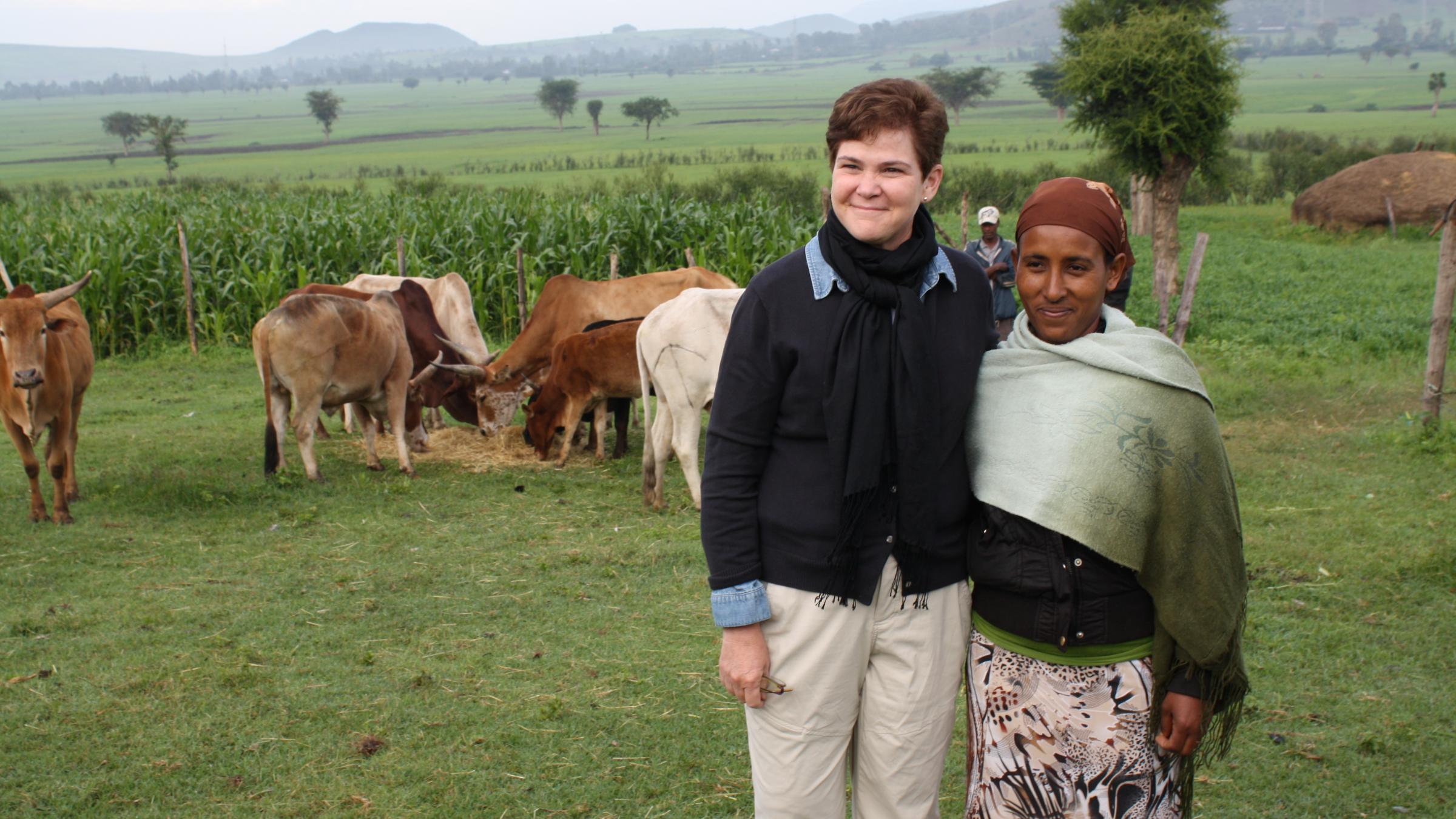 Deputy Agriculture Secretary Krysta Harden meets with Ethiopian farm owner Yetemwork Tilahun, who has built a successful dairy operation with the support of USDA’s Food for Progress Program.