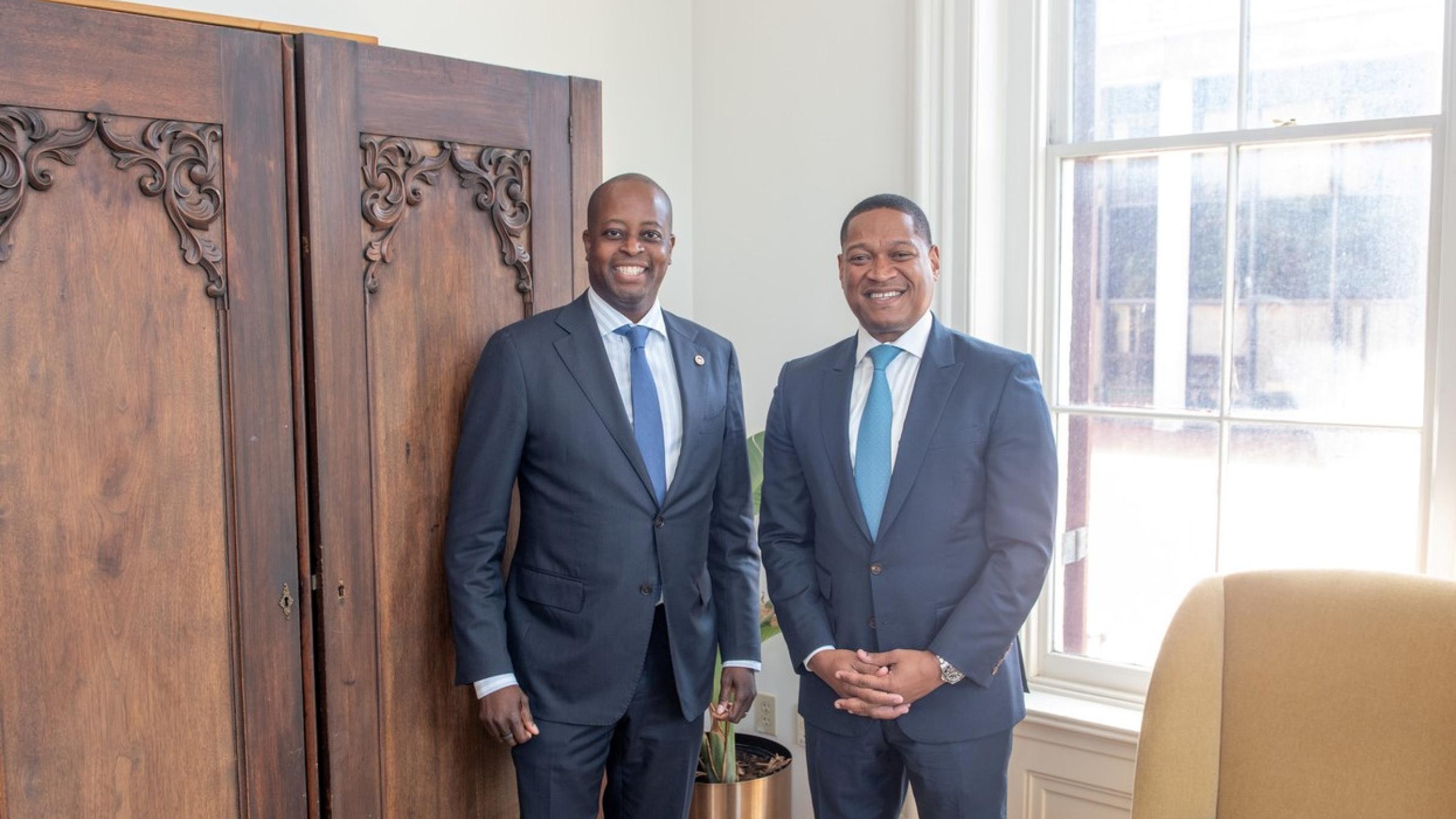 Howard University President Wayne Frederick and FAS Administrator Daniel Whitley