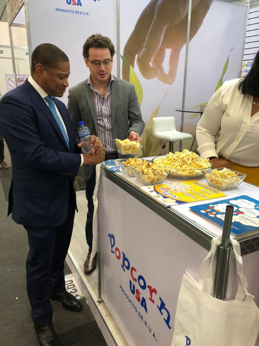 Popcorn at trade show booth