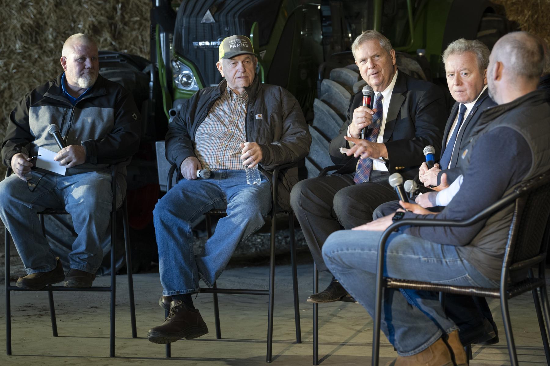 Sec. Vilsack and other panelists at Md. farm