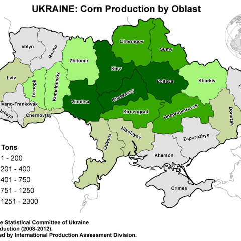 Map showing that corn area will remain stable at 4.8 million hectares, Map showing that corn area will remain stable at 4.8 million hectares,