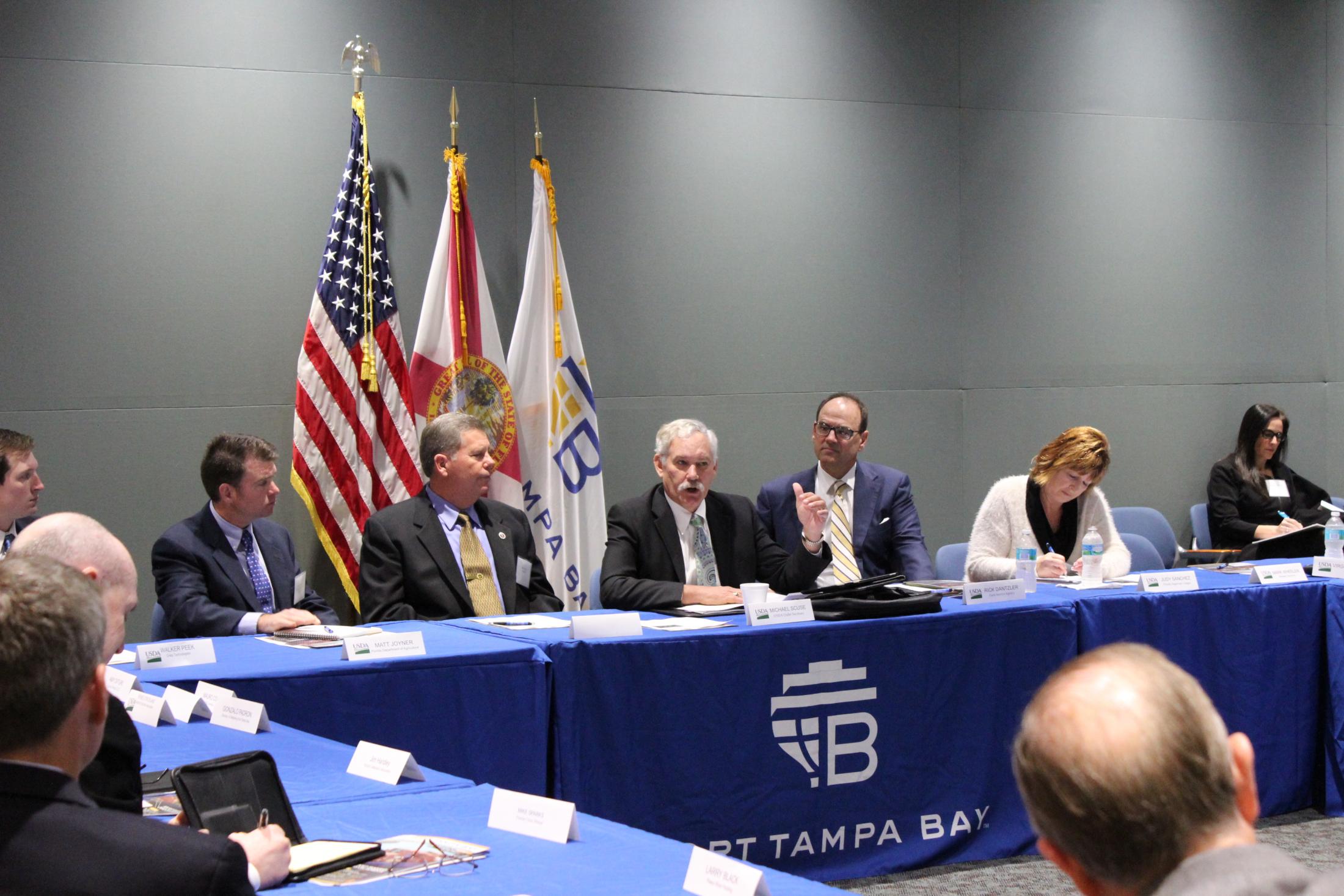 Under Secretary Michael Scuse meets with Florida agriculture leaders at the Port of Tampa on Feb. 9. Under Secretary Michael Scuse meets with Florida agriculture leaders at the Port of Tampa on Feb. 9.