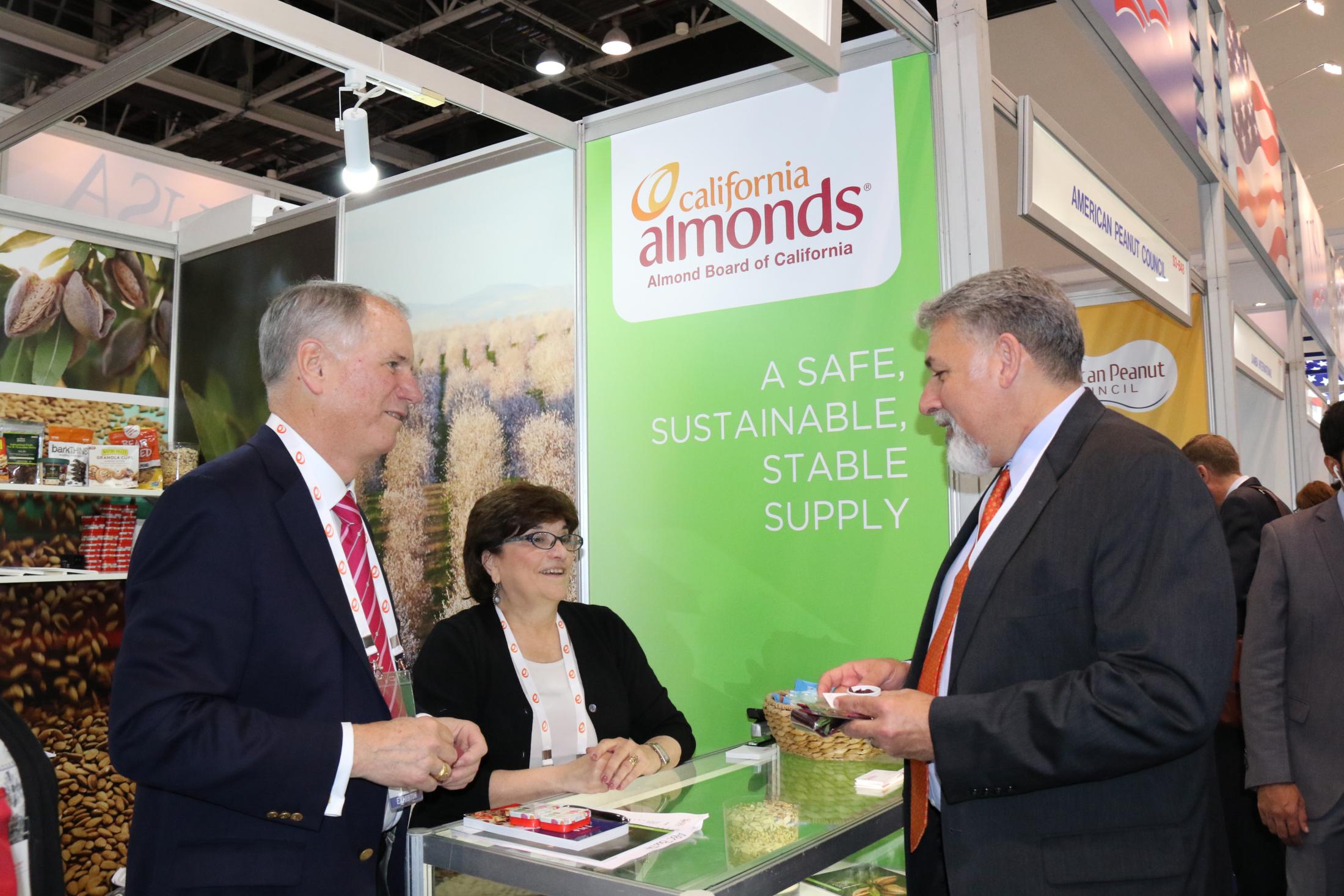 Tree nuts, like those from the Almond Board of California, were one of most sought-after U.S. products showcased at the Gulfood 2017 USA Pavilion. Tree nuts, like those from the Almond Board of California, were one of most sought-after U.S. products showcased at the Gulfood 2017 USA Pavilion.