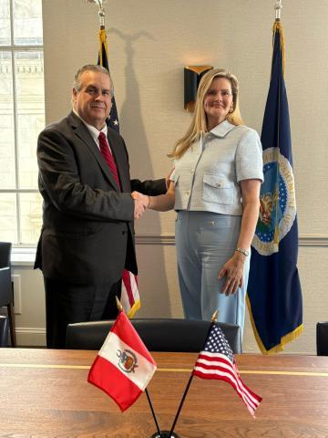 TFAA Deputy Under Secretary Michelle Bekkering meets with Peruvian Ambassador to the United States, Alfredo Ferrero